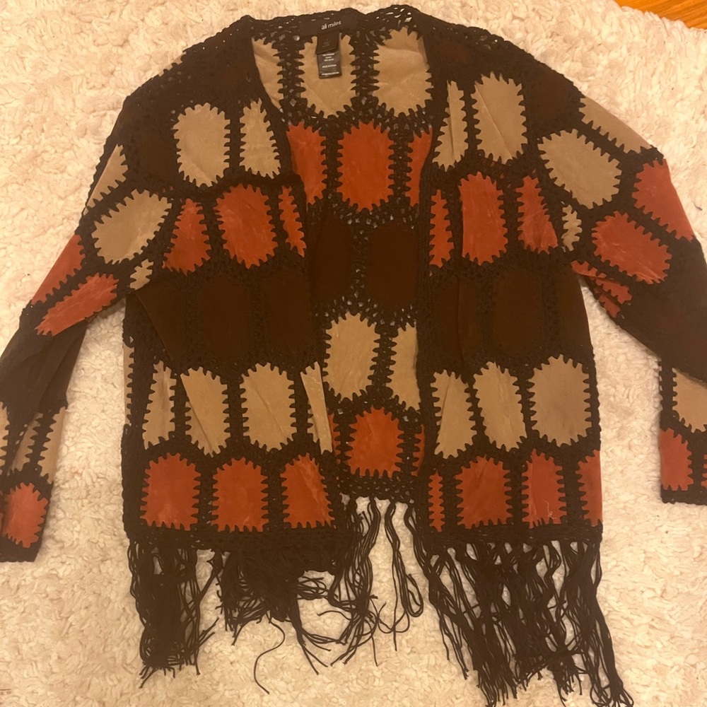 Brown Tan and Orange kimono